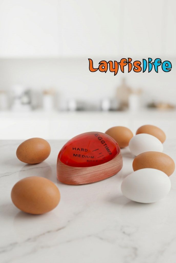 Yumurta Zamanlayıcı Egg Timer – Renk Değiştiren Yumurta Haşlama Ve Pişirme Aparatı – Rafadan, Kayısı Ve Tam Pişmiş'ın resmi